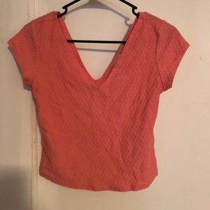 pink crop top